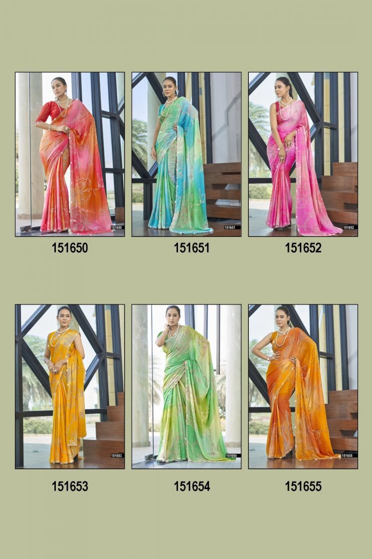 VALLABHI PRINT SIMONA VOL 10 SUMMER SPECIAL MOSS CHIFFON BEAUTIFUL SAREES