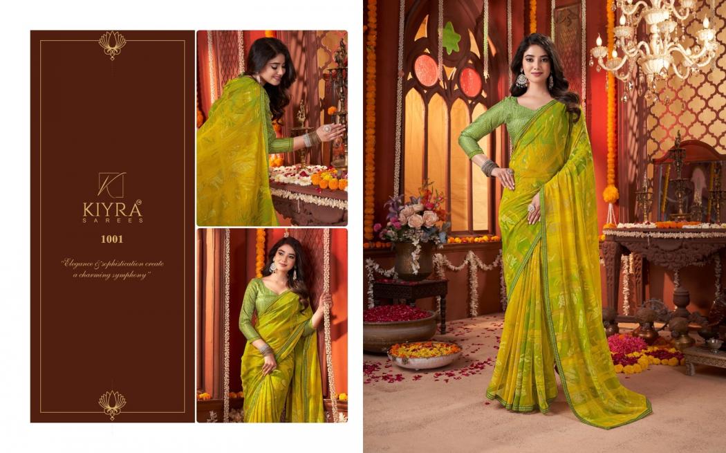 KIYRA SUVARNIKA GEORGETTE HIT DESIGN STYLISH SAREE WHOLESALER