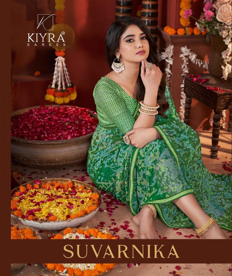 KIYRA SUVARNIKA GEORGETTE HIT DESIGN STYLISH SAREE WHOLESALER