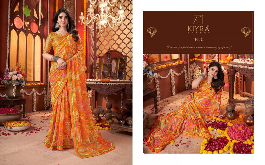 KIYRA SUVARNIKA GEORGETTE HIT DESIGN STYLISH SAREE WHOLESALER