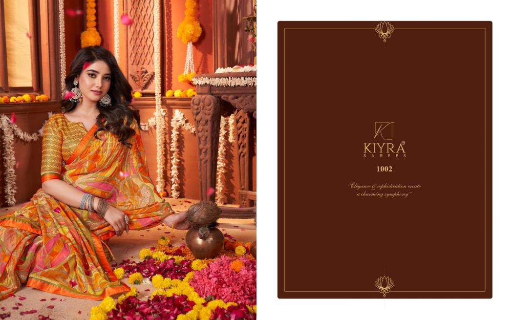 KIYRA SUVARNIKA GEORGETTE HIT DESIGN STYLISH SAREE WHOLESALER