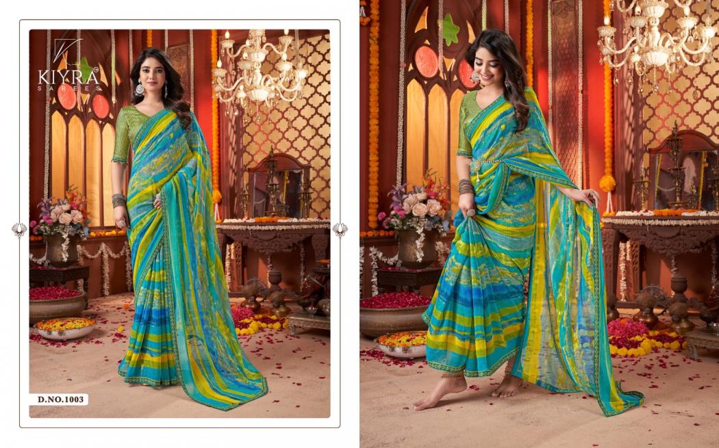 KIYRA SUVARNIKA GEORGETTE HIT DESIGN STYLISH SAREE WHOLESALER