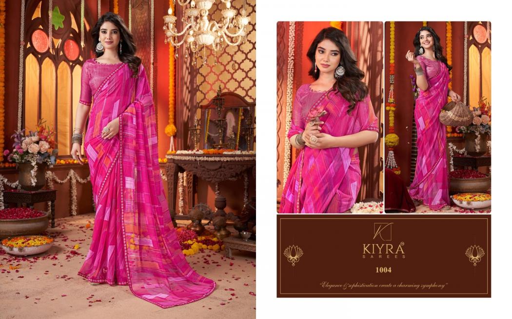 KIYRA SUVARNIKA GEORGETTE HIT DESIGN STYLISH SAREE WHOLESALER