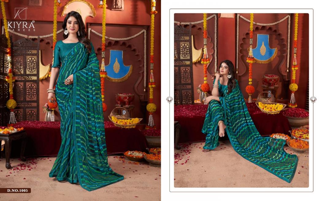KIYRA SUVARNIKA GEORGETTE HIT DESIGN STYLISH SAREE WHOLESALER