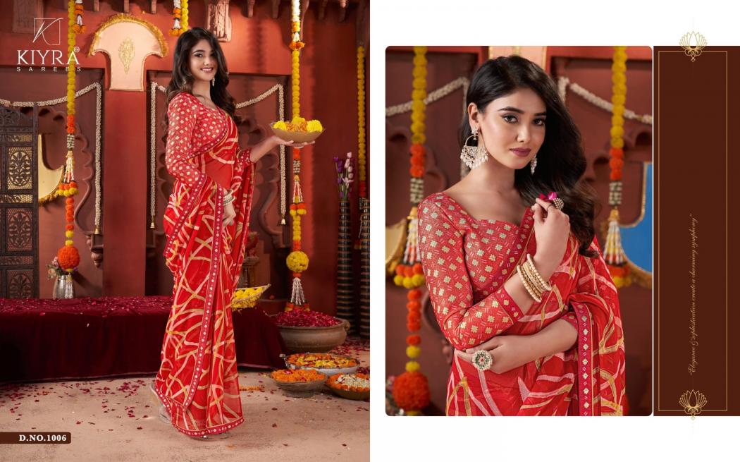 KIYRA SUVARNIKA GEORGETTE HIT DESIGN STYLISH SAREE WHOLESALER