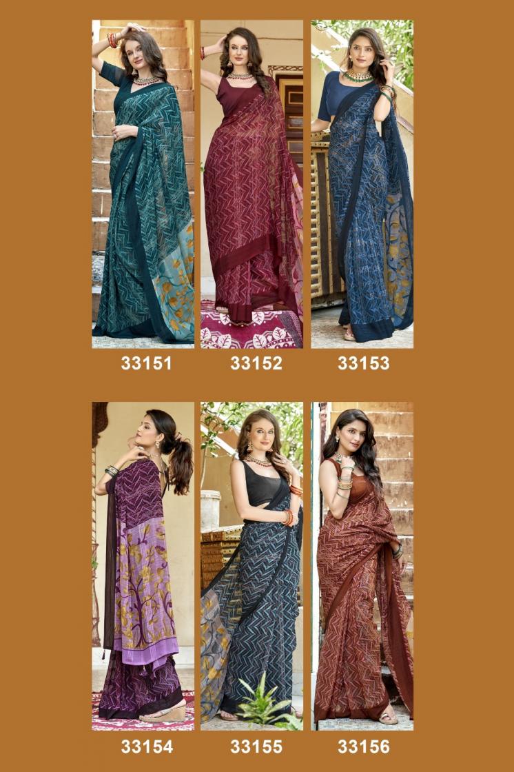 VALLABHI PRINT REGINA VOL 15 GEORGETTE CASUAL SAREE FOR WOMENS