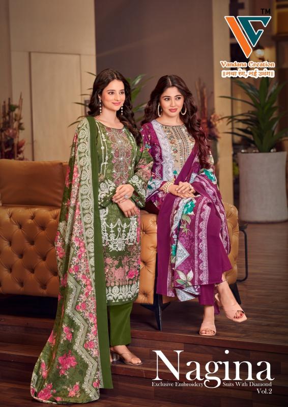 VANDANA CREATION NAGINA VOL 2 COTTON MODEL PAKISTANI 3PCS DRESS