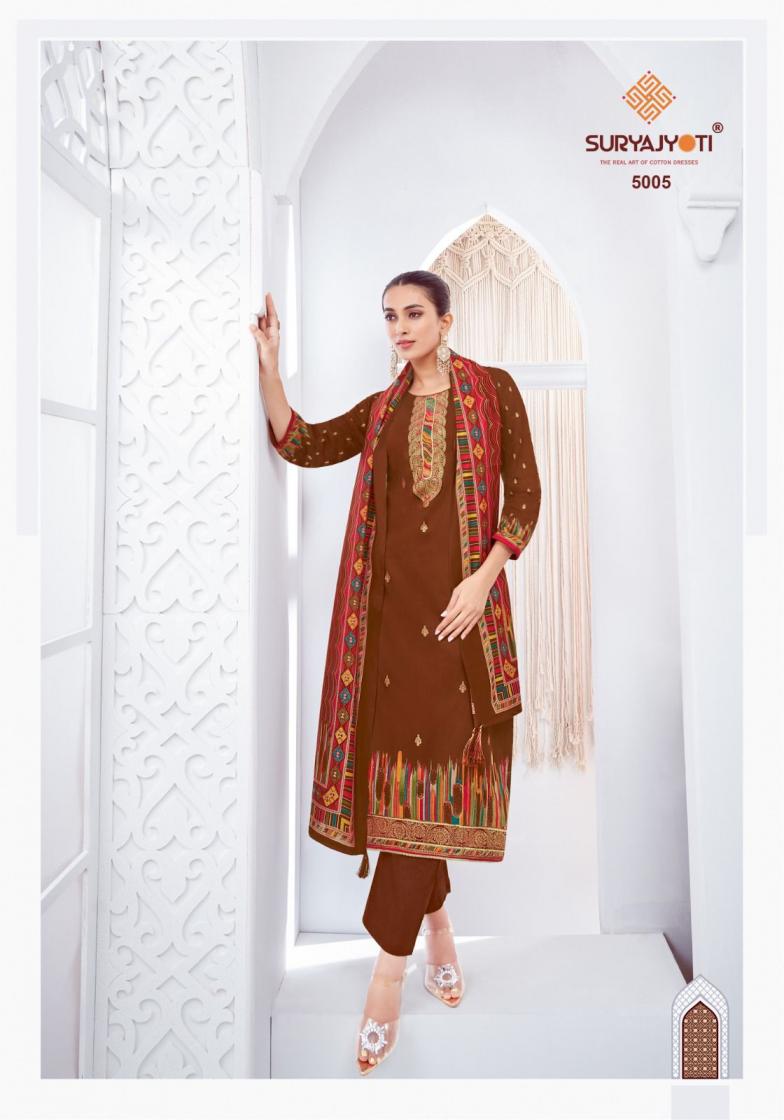 SURYAJYOTI PALLAVI VOL 5 HIT DESIGN JAM SATIN CASUAL DRESS MATERIAL