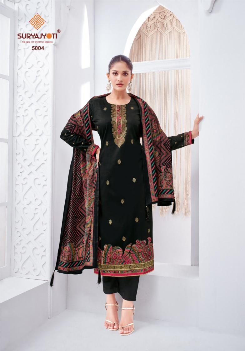 SURYAJYOTI PALLAVI VOL 5 HIT DESIGN JAM SATIN CASUAL DRESS MATERIAL