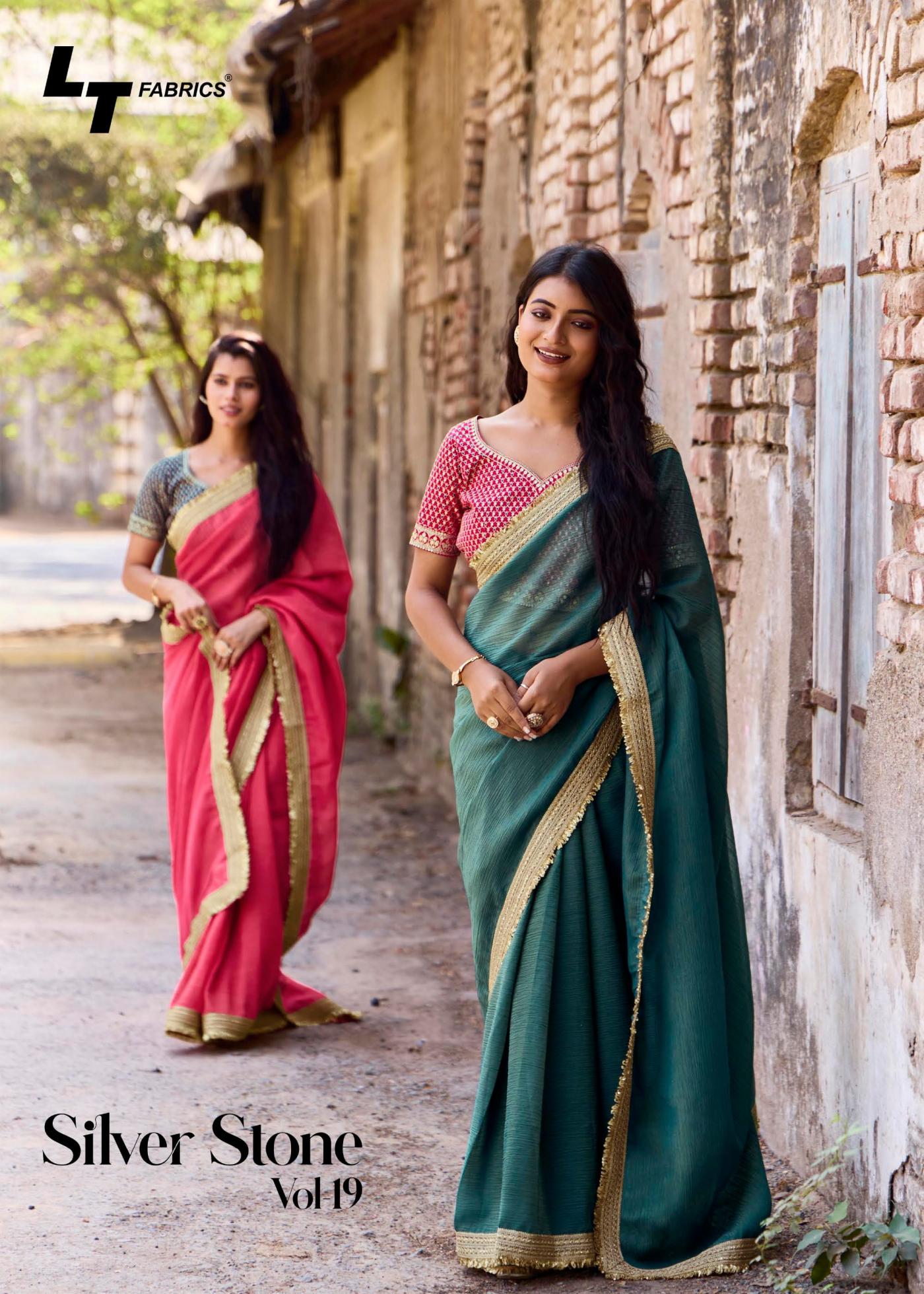 LT FASHION SILVER STONE VOL 19 COSMOS DESIGNER SAREE FOR WOMENS