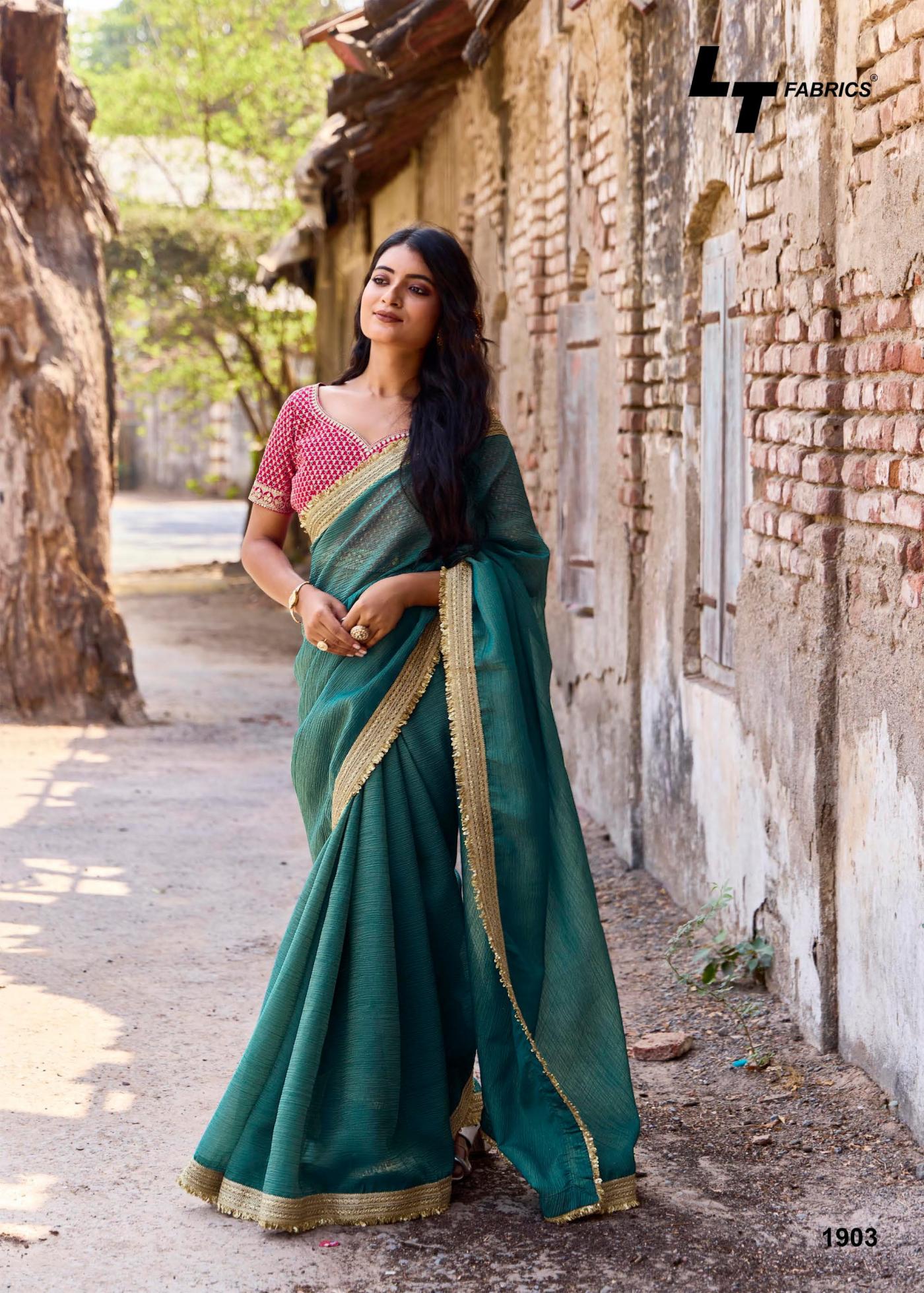 LT FASHION SILVER STONE VOL 19 COSMOS DESIGNER SAREE FOR WOMENS
