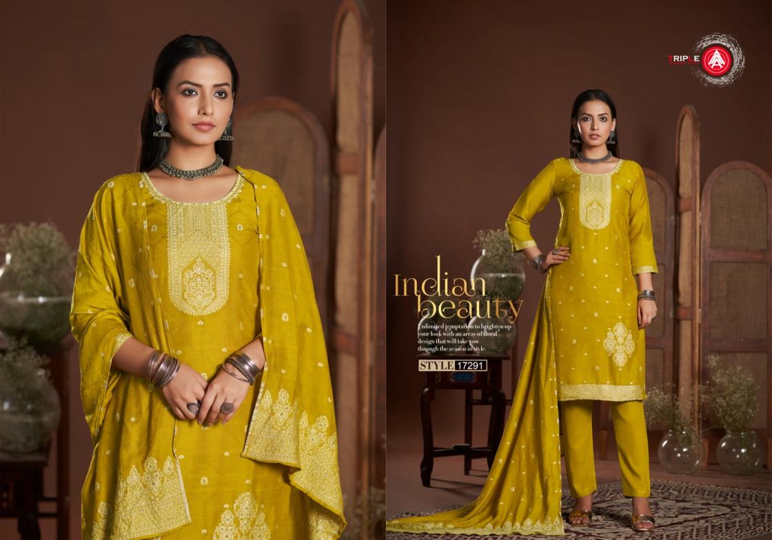 TRIPLE AAA LUNCH KIA LIGHT DESIGNER MUSLIN LAKHNAVI FESTIVAL WEAR SALWAR SUIT