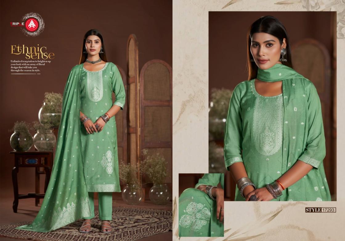 TRIPLE AAA LUNCH KIA LIGHT DESIGNER MUSLIN LAKHNAVI FESTIVAL WEAR SALWAR SUIT