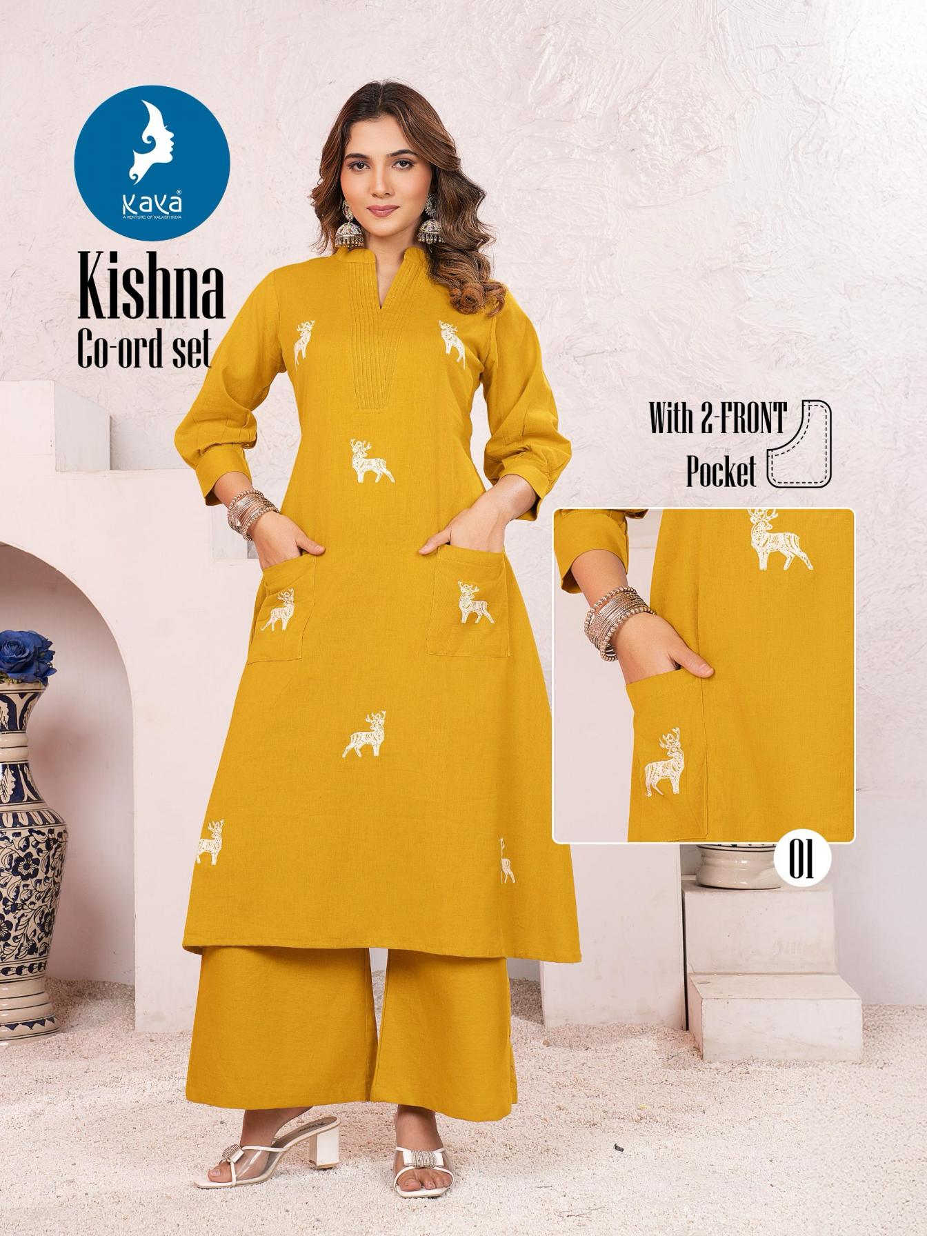 KISHNA BY KAYA COTTON FLEX READYMADE STYLISH CO-ORD SETS SUPPLIER