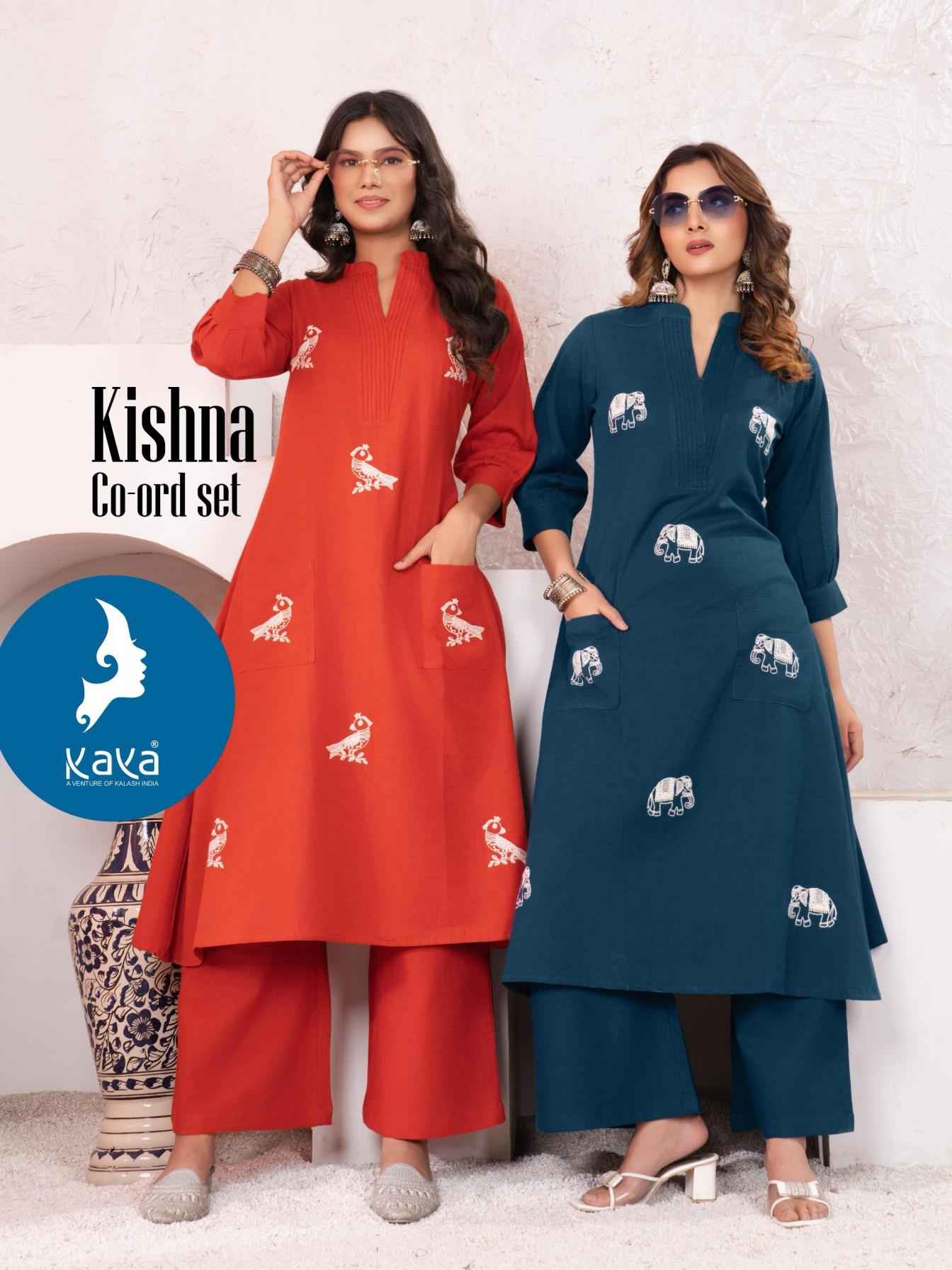 KISHNA BY KAYA COTTON FLEX READYMADE STYLISH CO-ORD SETS SUPPLIER