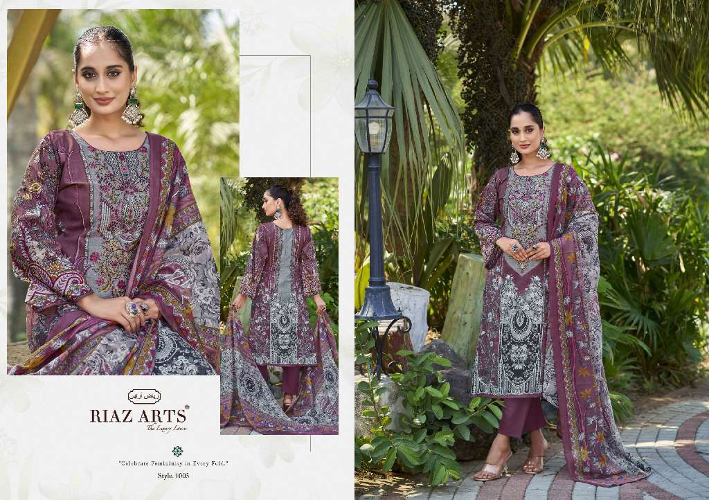 Riaz Arts Musafir Vol-24 Wholesale Pure Karachi Lawn With Embroidery Work Dress Material