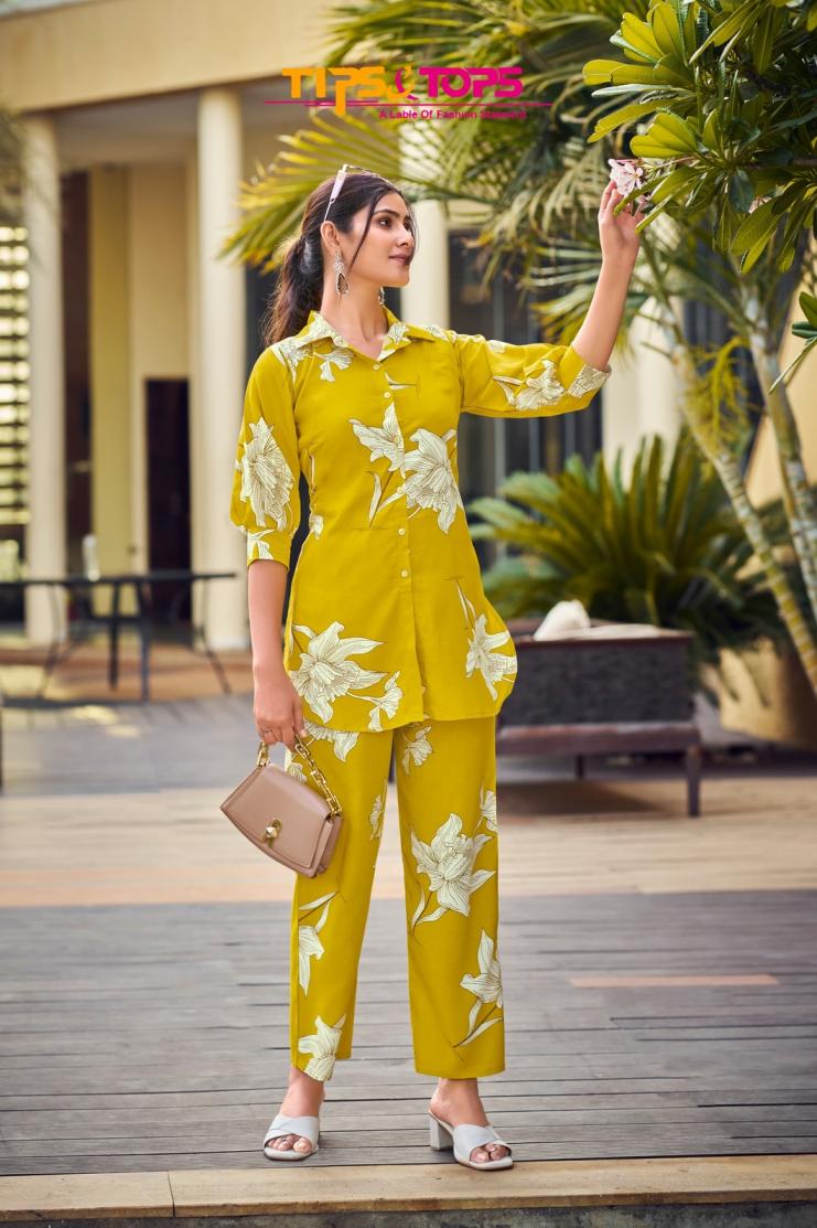 TIPS AND TOPS LIFESTYLE RAYON SHOP TRENDY FULL STITCH CO-ORD SETS