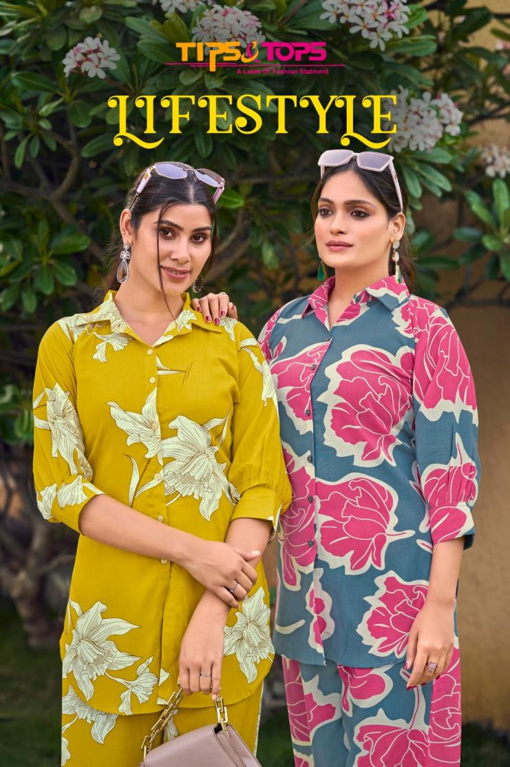 TIPS AND TOPS LIFESTYLE RAYON SHOP TRENDY FULL STITCH CO-ORD SETS