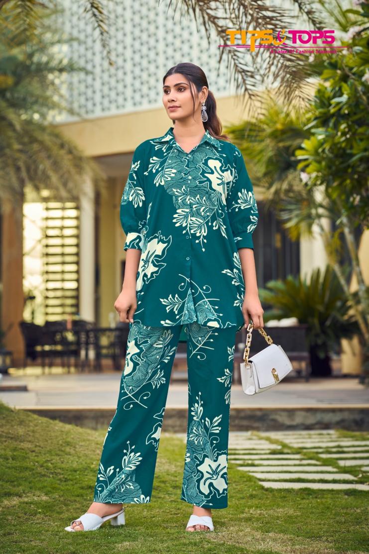 TIPS AND TOPS LIFESTYLE RAYON SHOP TRENDY FULL STITCH CO-ORD SETS
