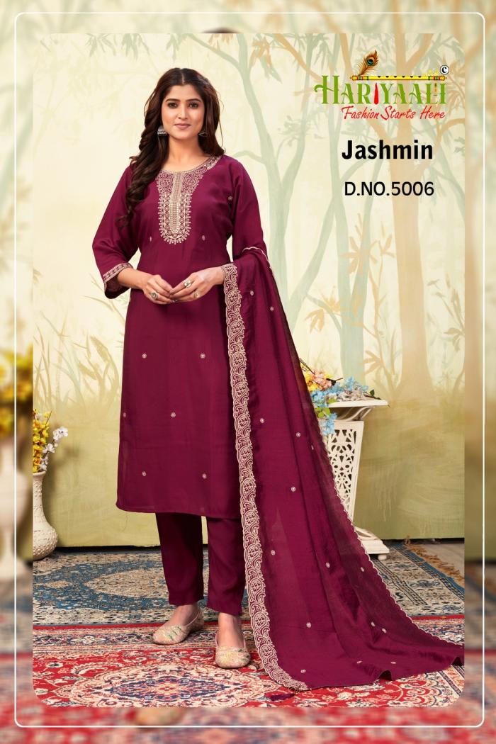 JASHMIN BY HARIYAALI SILK READYMADE CLASSIC LOOK COMBO SET DRESS