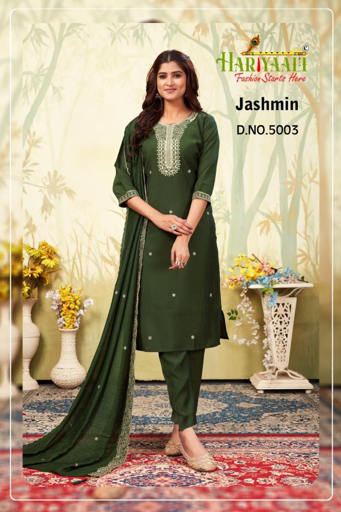 JASHMIN BY HARIYAALI SILK READYMADE CLASSIC LOOK COMBO SET DRESS