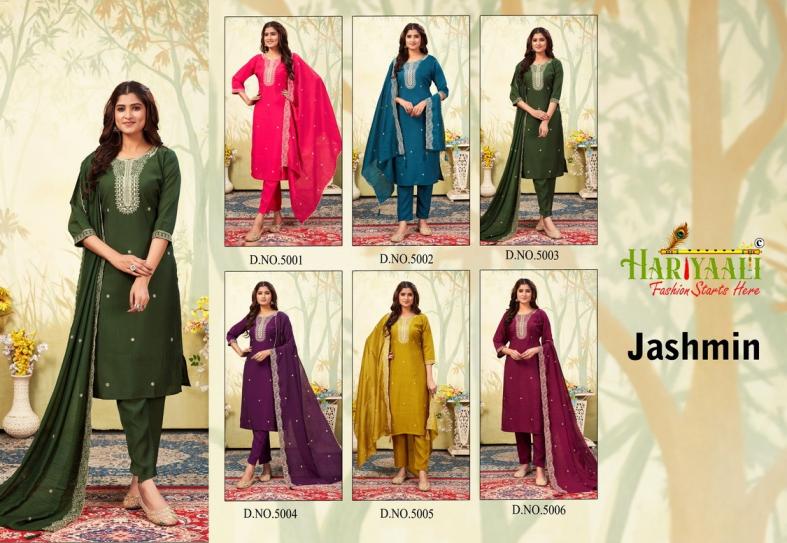 JASHMIN BY HARIYAALI SILK READYMADE CLASSIC LOOK COMBO SET DRESS