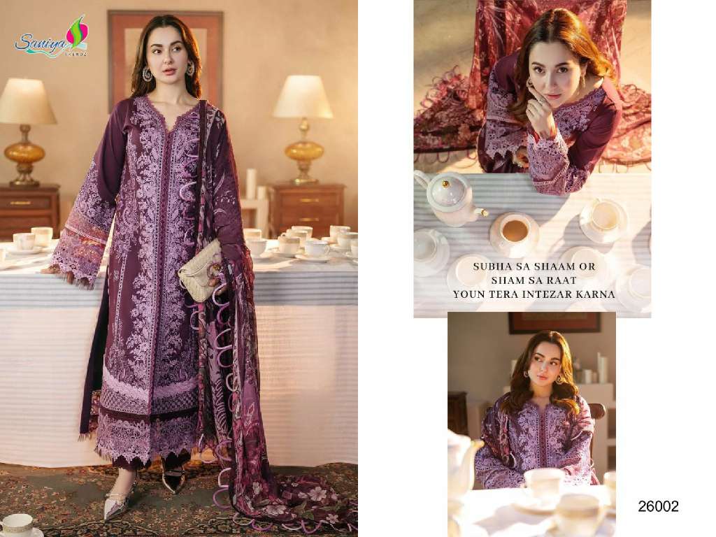 SANIYA TRENDZ OMBRE VOL-26 WHOLESALE COTTON WITH CHIKANKARI EMBROIDERED PAKISTANI SUITS