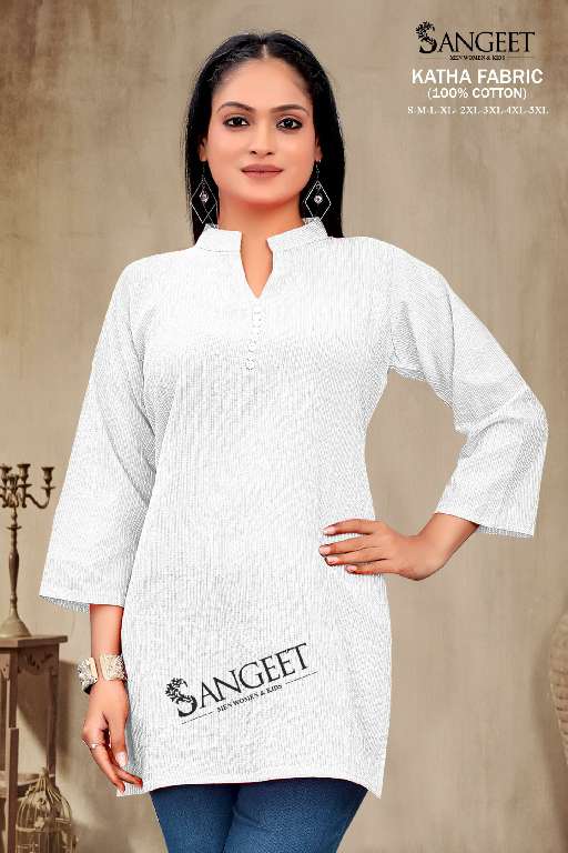 SANGEET KATHA WHOLESALE PURE COTTON FULLY STITCH SHORT TOPS