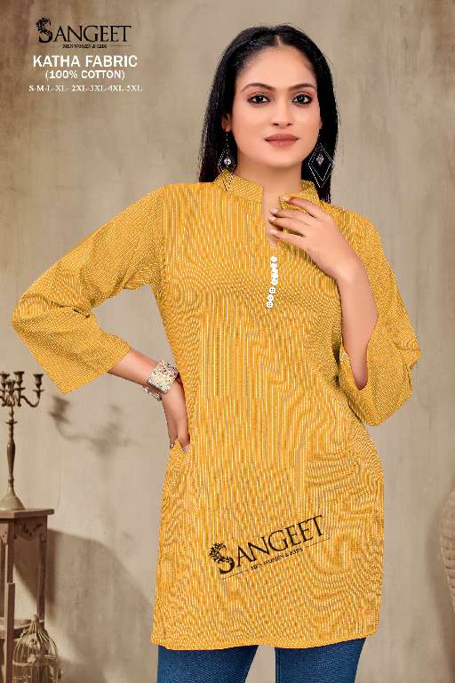 SANGEET KATHA WHOLESALE PURE COTTON FULLY STITCH SHORT TOPS