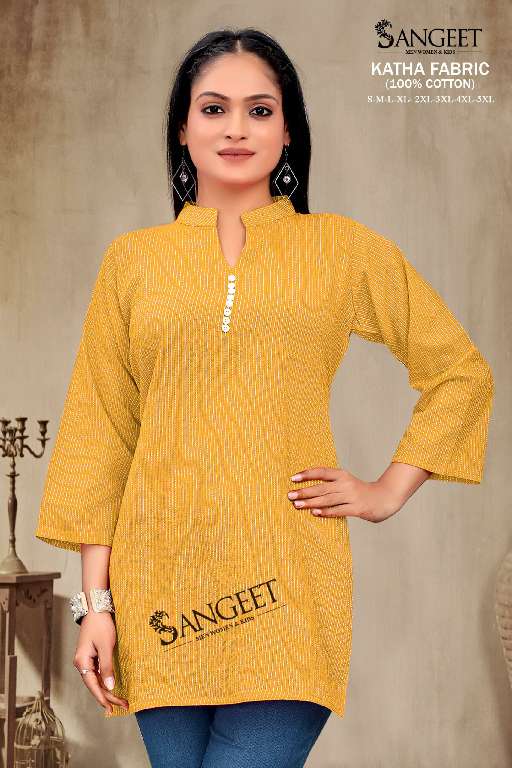 SANGEET KATHA WHOLESALE PURE COTTON FULLY STITCH SHORT TOPS