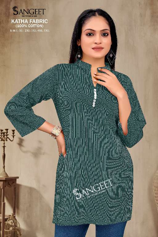 SANGEET KATHA WHOLESALE PURE COTTON FULLY STITCH SHORT TOPS