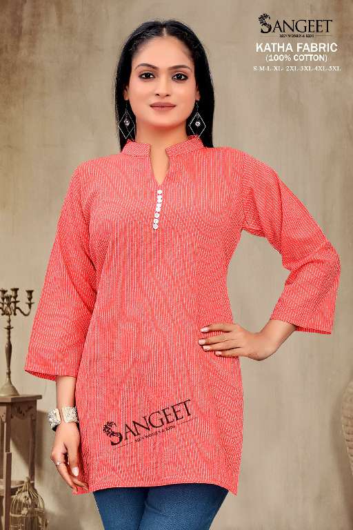 SANGEET KATHA WHOLESALE PURE COTTON FULLY STITCH SHORT TOPS