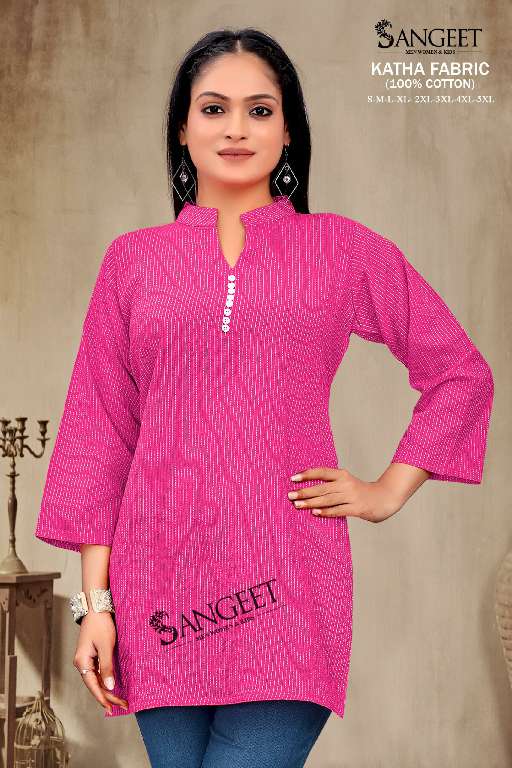 SANGEET KATHA WHOLESALE PURE COTTON FULLY STITCH SHORT TOPS