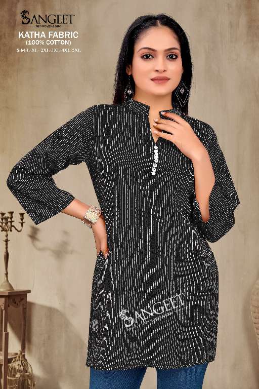 SANGEET KATHA WHOLESALE PURE COTTON FULLY STITCH SHORT TOPS