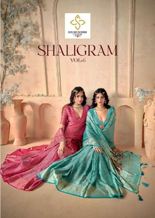 SHUBH SHREE SHALIGRAM VOL-6 WHOLESALE DESIGNER SAREES WITH FANCY COLOURS
