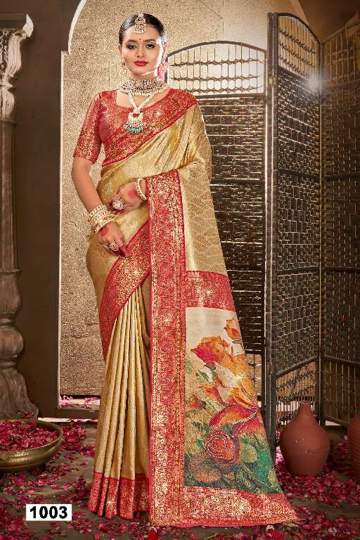 SAROJ SILVER JUBILEE VOL-1 WHOLESALE PREMIUM TISSUE SILK WITH SWAROSKI WORK FANCY SAREES