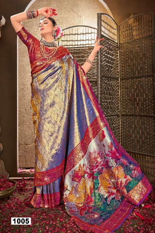 SAROJ SILVER JUBILEE VOL-1 WHOLESALE PREMIUM TISSUE SILK WITH SWAROSKI WORK FANCY SAREES