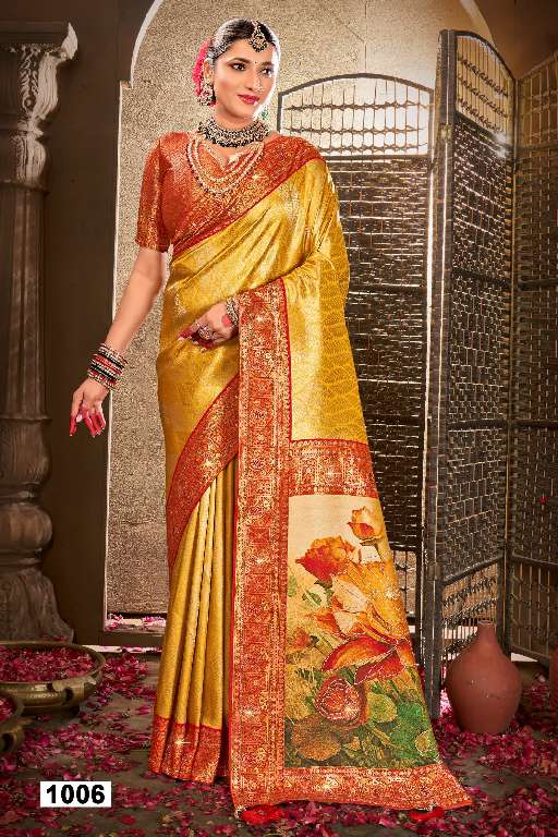 SAROJ SILVER JUBILEE VOL-1 WHOLESALE PREMIUM TISSUE SILK WITH SWAROSKI WORK FANCY SAREES