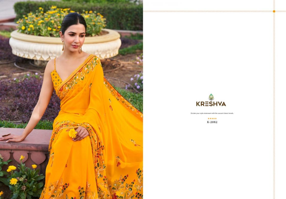KRESHVA SANCHITA DANI GEORGETTE ETHNIC STYLE SAREE ONLINE
