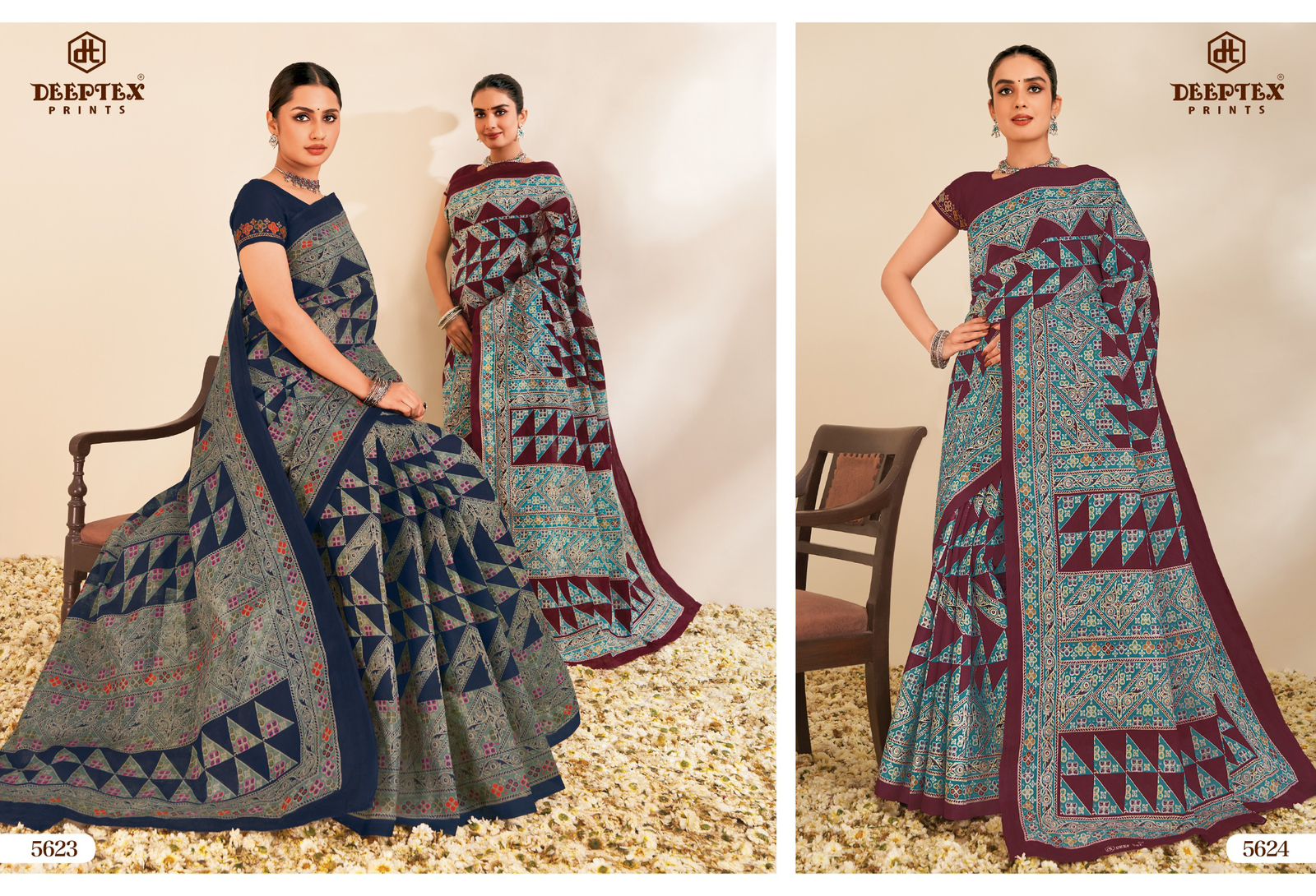 Deeptex Mother India Vol-56 Wholesale Pure Cotton Sarees
