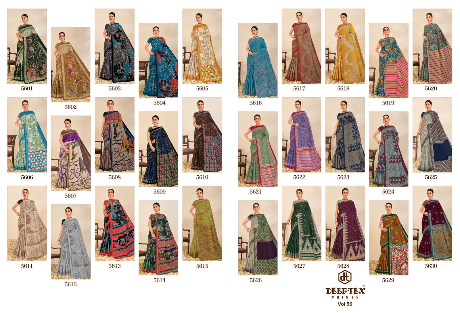 Deeptex Mother India Vol-56 Wholesale Pure Cotton Sarees