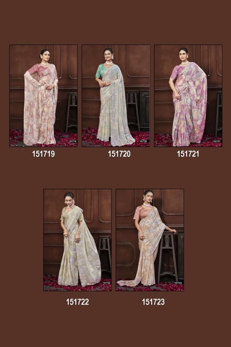KARUNA VOL 12 BY VALLABHI PRINT CHIFFON SUMMER BEAUTY SAREES