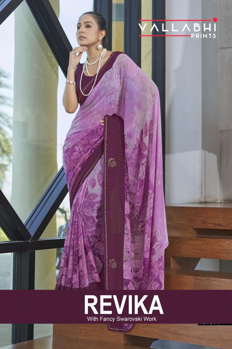 VALLABHI PRINT REVIKA GEORGETTE ELEGANCE SAREE WITH BLOUSE