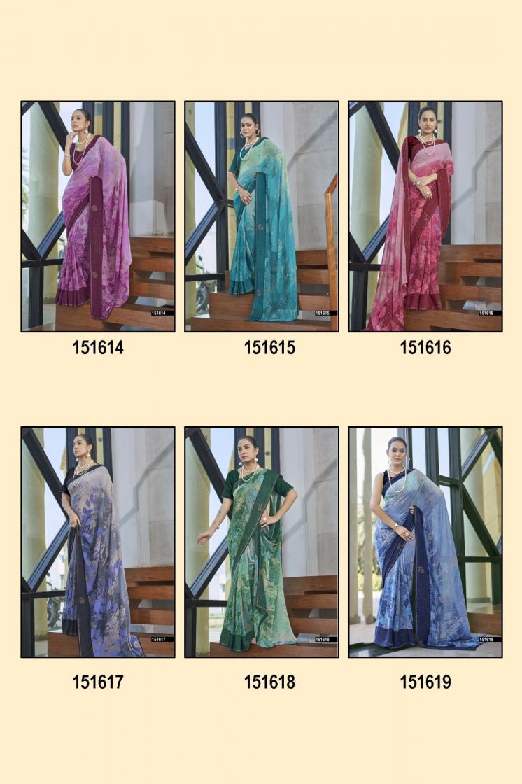 VALLABHI PRINT REVIKA GEORGETTE ELEGANCE SAREE WITH BLOUSE