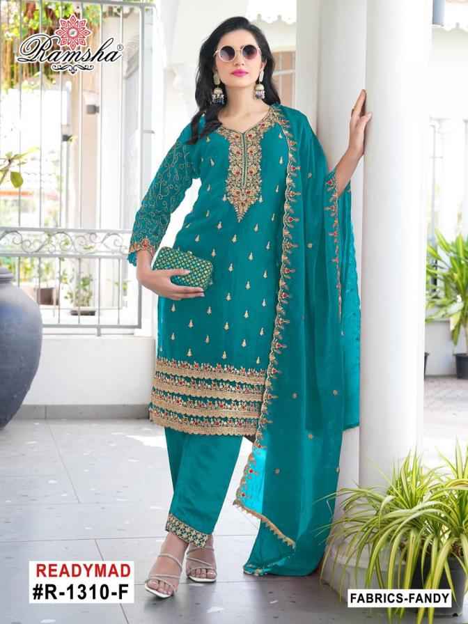 RAMSHA R 1310NX FANDY READYMADE DESIGNER PAKISTANI SUIT ONLINE