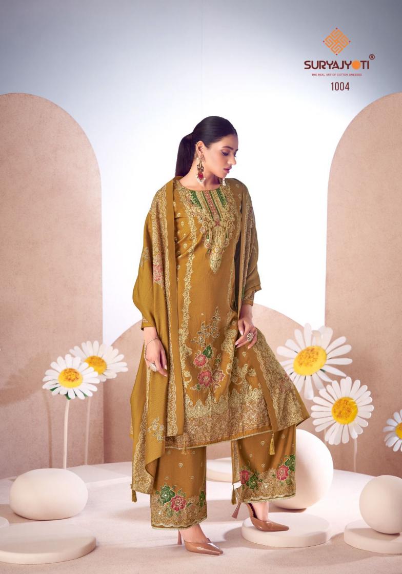 KOMAL VOL 1 BY SURYAJYOTI MODAL DISCHARGE PRINT CASUAL PAKISTANI SUIT FOR WOMENS