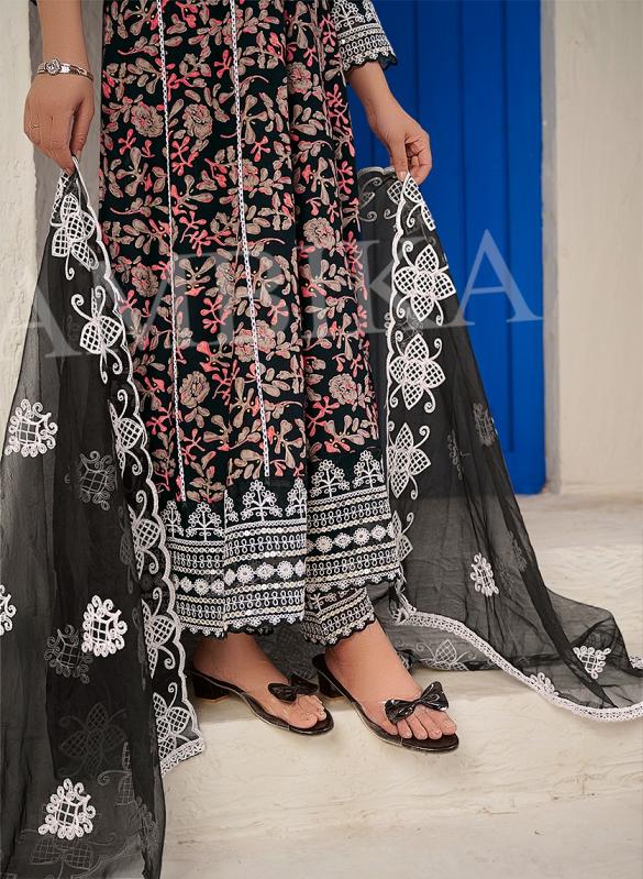 AMBIKA EXPRESS ETHNIC STYLE FULL STITCH RAYON COMBO SET 3PCS DRESS