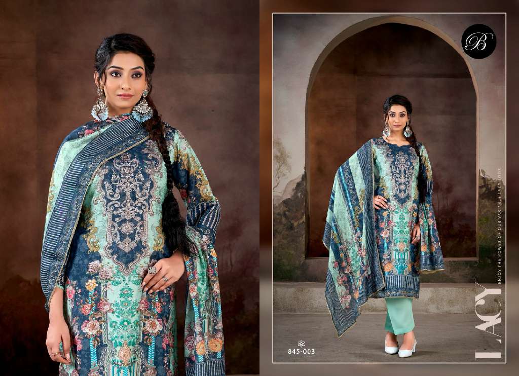 Belliza Kanika Vol-3 Wholesale Pure Viscose Muslin With Handwork Dress Material