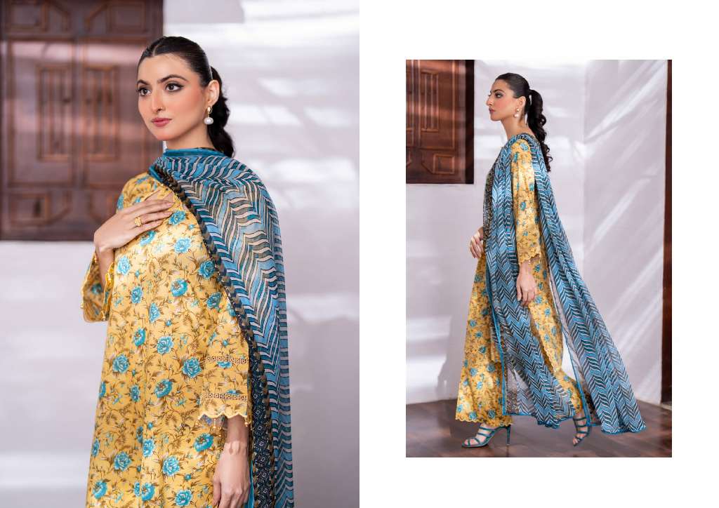 REGALIA IDENTIC WHOLESALE SEPARATES LAWN WITH BAMBER DUPATTA ORIGINAL PAKISATNI SUITS