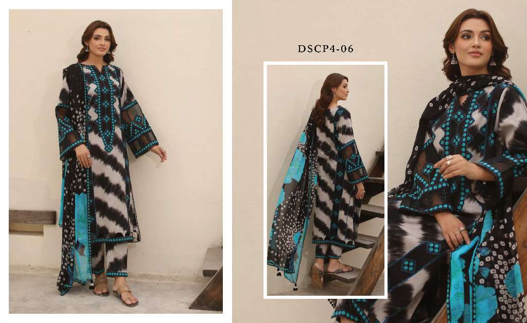 CHARIZMA C-PRINTS WHOLESALE 3 PCS PRINTED LAWN COLLECTION ORIGINAL PAKISTANI SUITS